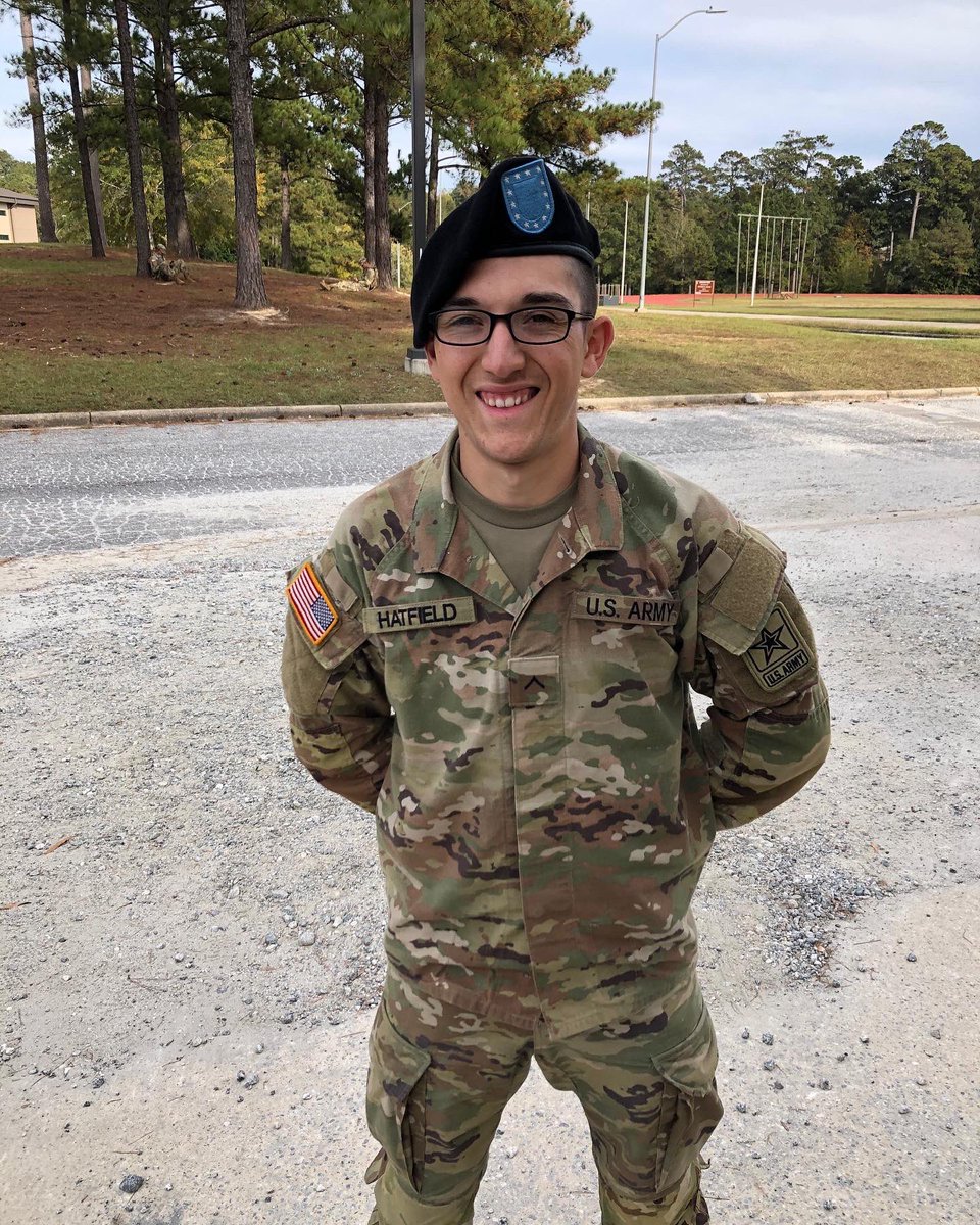 hatfieldpc's tweet image. It’s official he is a Soldier. I love you son