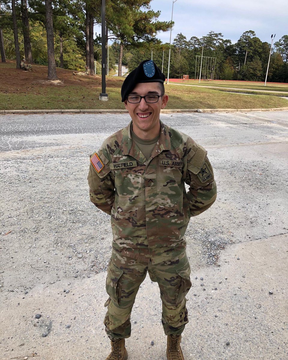 hatfieldpc's tweet image. It’s official he is a Soldier. I love you son