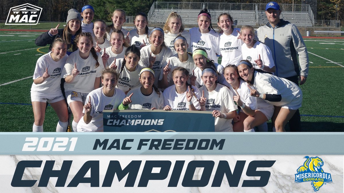 gomacsports's tweet photo. CHAMPIONS! @MUCougars wins the 2021 MAC Freedom Women's Soccer Title! Zoee Farr named #MACchamps MVP! #MACsoc #d3soc #NCAAD3 #BringYourBest

📄: https://t.co/siTj9PCZt8 https://t.co/OOkwPQ2FS9