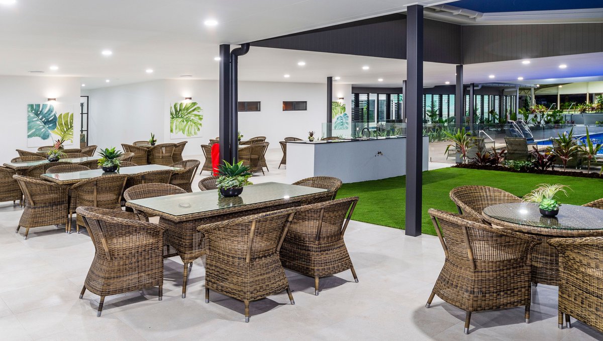 Australisliving's tweet photo. Great shot on-site, thankyou 📸 Rezolution Photography! Featuring our Kito dining paired with Suzie chairs.
#retirementliving
#gardenfurniture
#retirementlife
#outdoorfurniture
#australisleisure
#project https://t.co/Oj11KCcllP