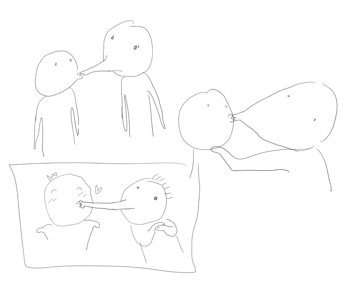 Me trying  to draw couples👩‍❤️‍💋‍👨 