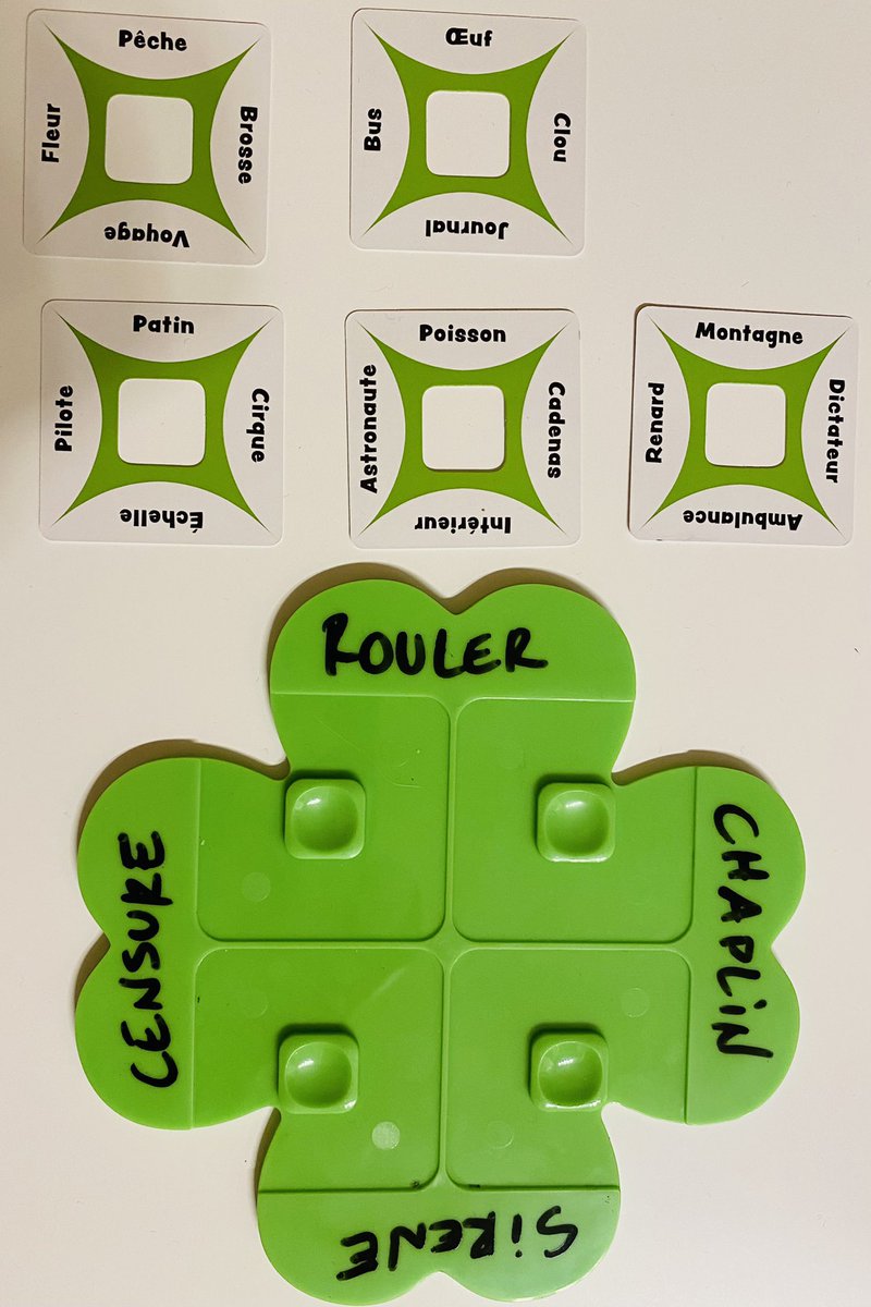 DeckdeDoc1's tweet photo. #JEU pour découvrir le jeu So Clover !… On vous propose de le tester ! Sur le modèle du premier trèfle, saurez vous positionner les 4 cartes du second en formant les 4 bonnes associations ? (Attention il y a une carte piège qui n’entre pas dans l’agencement). https://t.co/oEnEbweyBx