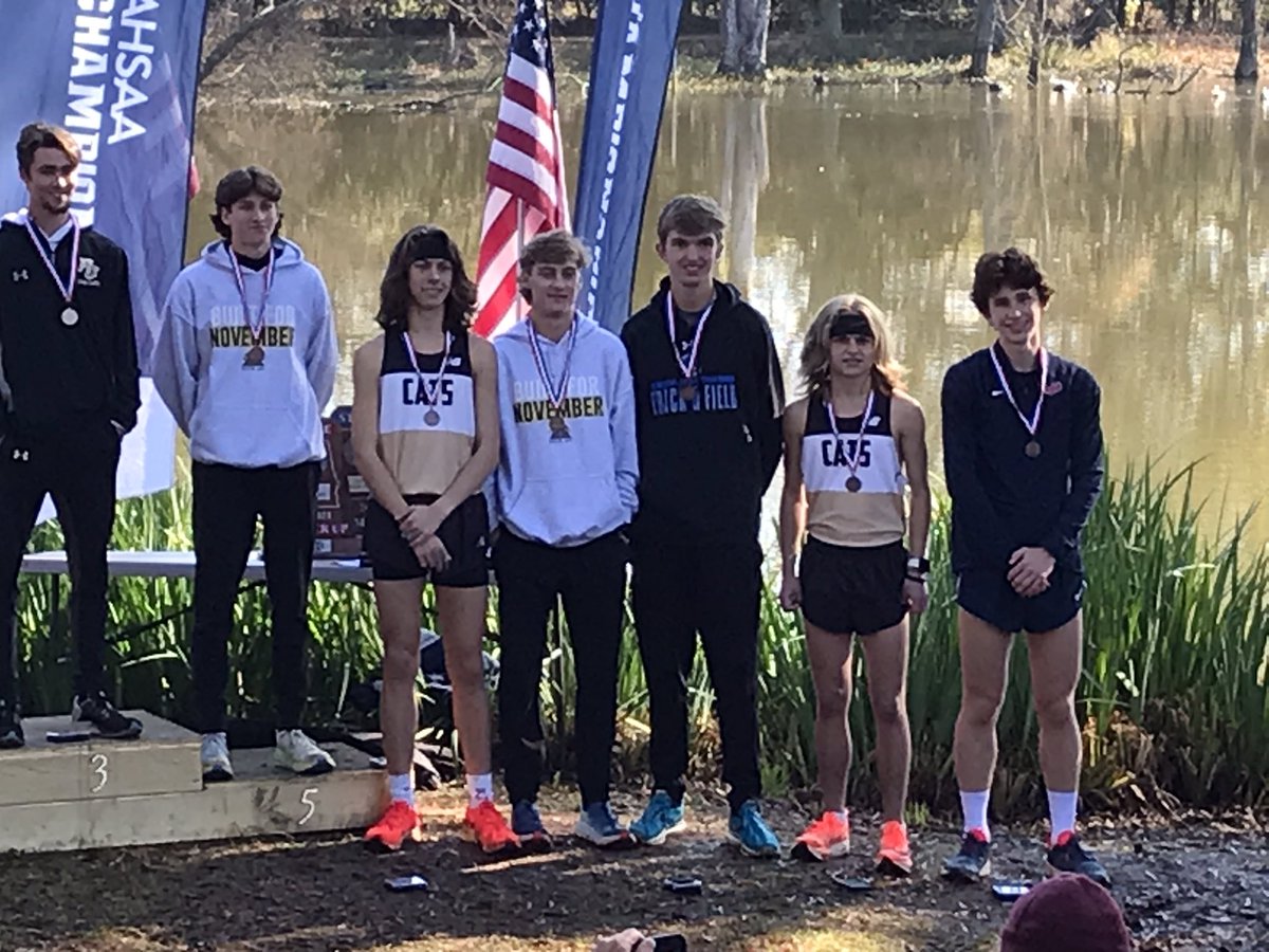 CullDistProj's tweet photo. Cullman Boys take 6A #4 with fastest TEAM avg. at State in school history (16:33/mi), 2 All-State runners, and the first freshmen to win the All-State honor. TEAM was STRONG today!!! #theprocessisthegoal @CullmanCats @CullmanMiddle @cullmandaily @CullmanTimes @CullmanTribune https://t.co/Tb40o7Ea0k