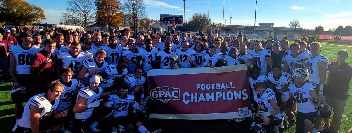 🏈 Final in Orange City for GPAC Football - <a href="/MsideMustangs/">Morningside Mustangs 🐴</a> 55, <a href="/nwcraiders/">NWC Red Raiders</a> 49

Morningside moves to 9-0 in league play and is guaranteed a share of the league title and the <a href="/NAIA/">NAIA</a> FCS Berth for 2021.  This is Morningside's 11th straight conference title dating back to 2011.