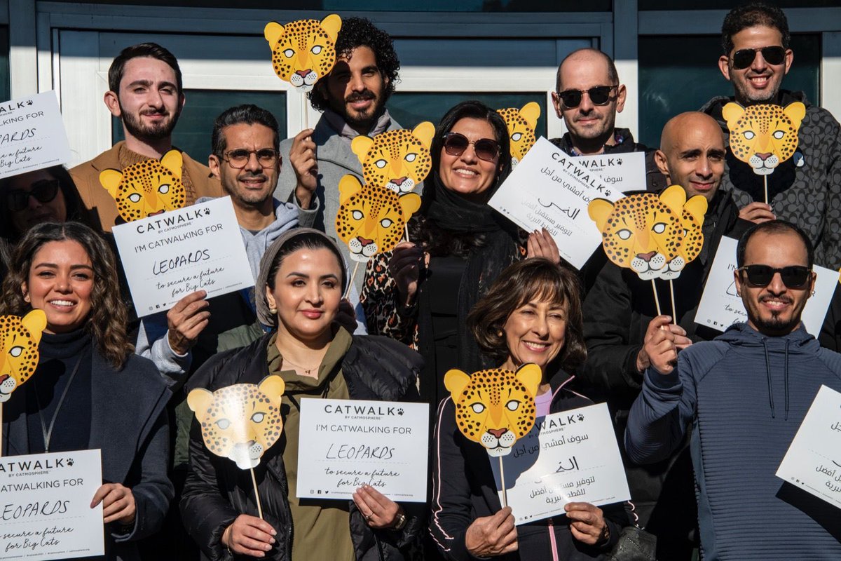 SaudiEmbassyUSA's tweet photo. شاركت سمو السفيرة @rbalsaud ومنسوبي السفارة اليوم في مبادرة كات ووك #Catwalk2021 التي نظمتها @catmospherenow للتوعية بأهمية المحافظة على القطط البرية المعرضة للانقراض ومنها #النمر_العربي https://t.co/A0V3Pvasx8