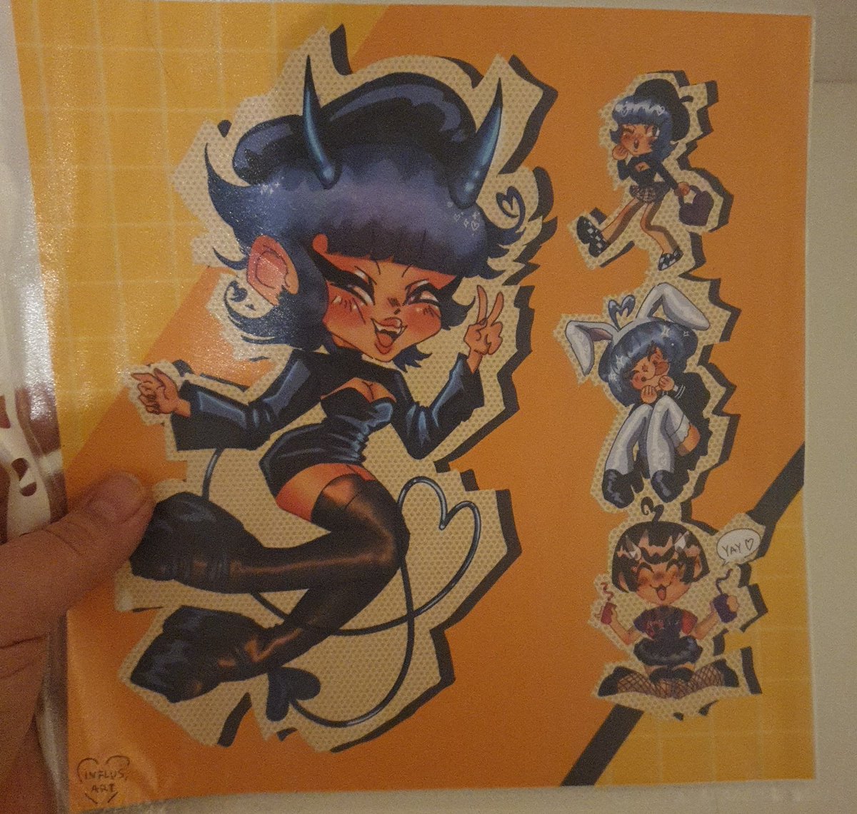 Got this super cute art from <a href="/influwu/">｡‧˚ʚ 𝔥𝔢𝔫𝔲 ɞ˚‧｡</a> as a late bday present 😭😭 
Its different Janette looks from years 😭😭💞💞 so cute I love it