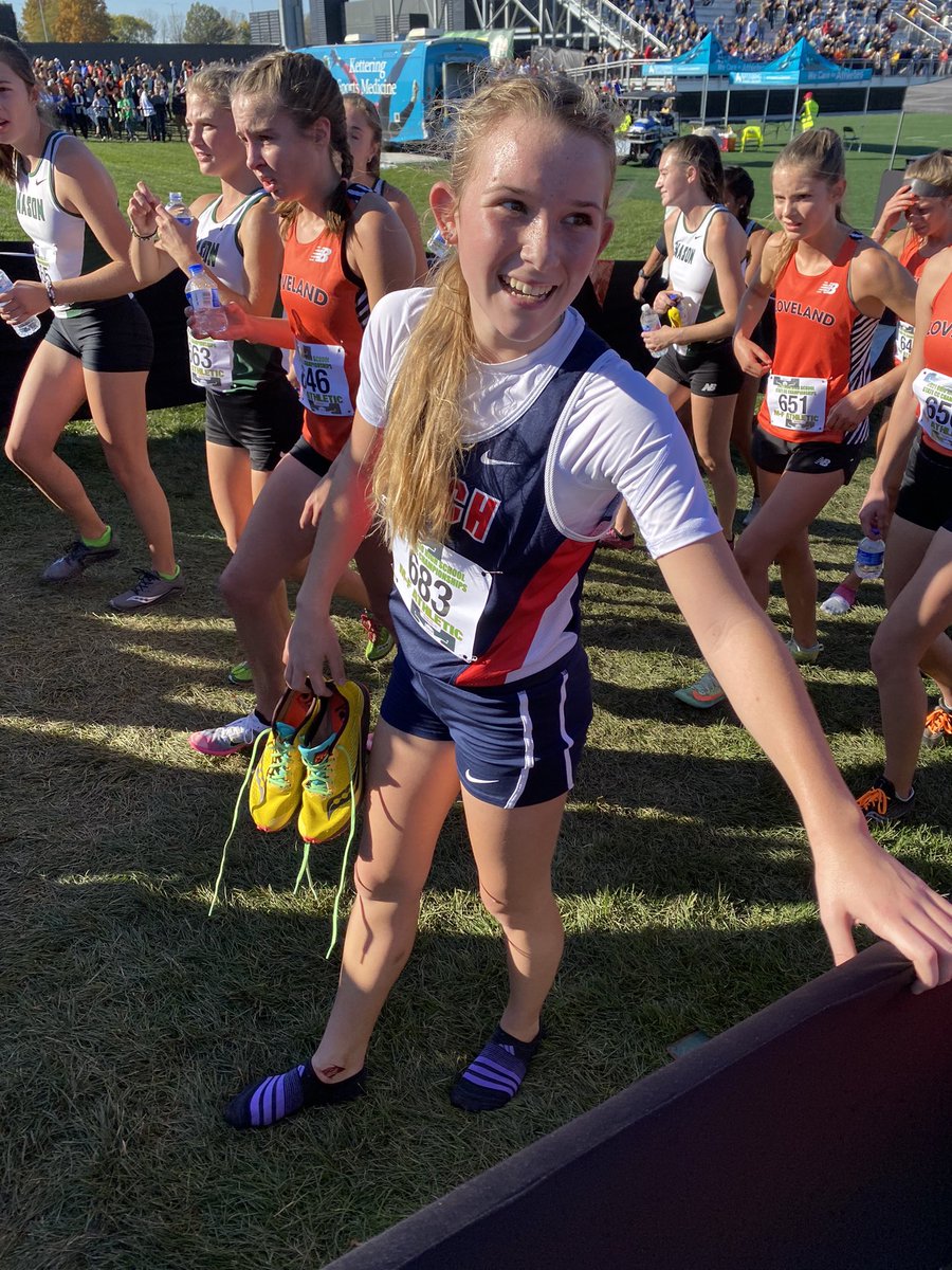 fitch_xc's tweet photo. She did it!!! State XC racer Liz Spalding…73rd place in a season PR of 19:22. Great things are in store for this runner!! https://t.co/7iwb6tiPi5