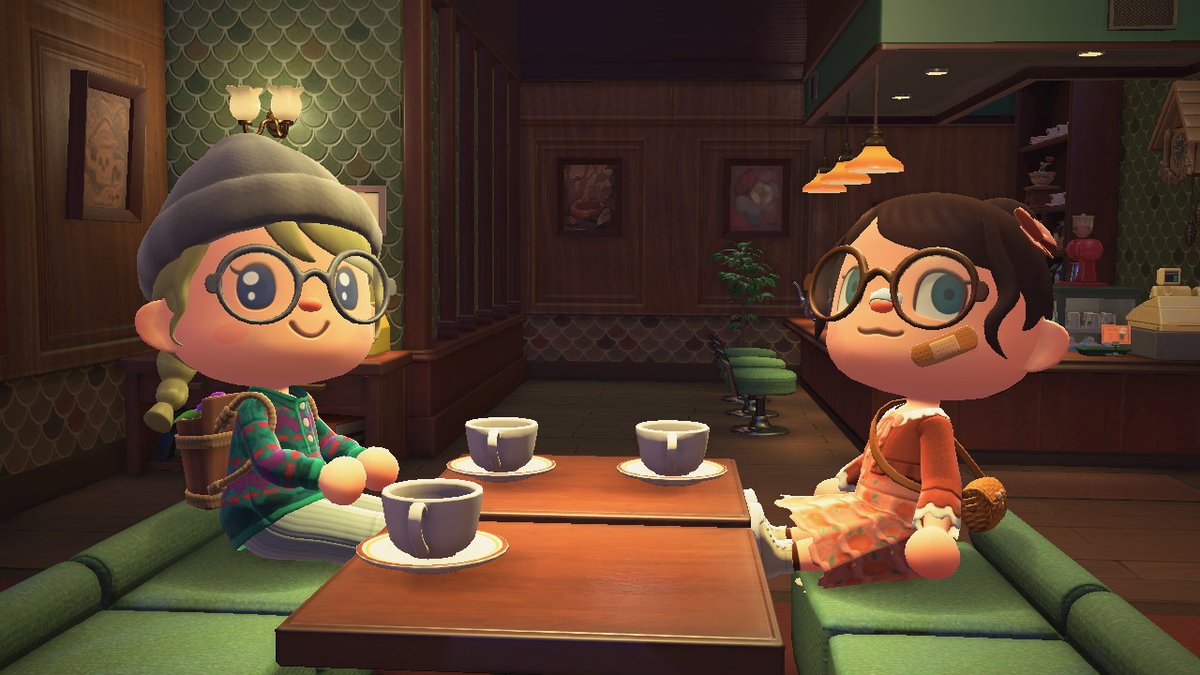 olympus_ac's tweet photo. enjoyed a delightful coffee with my besties @islagatoAC @_chamomisle ☕ so happy to be back playing with them again https://t.co/An34dBauf5