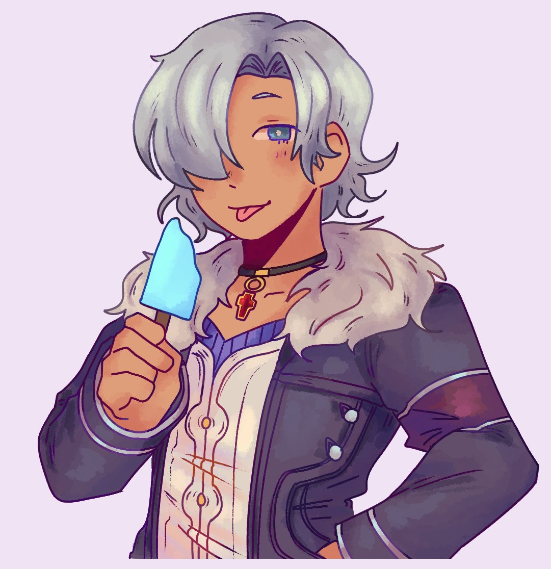 inkopolis's tweet photo. [xenoblade] commission for @Vyraxi of alvis eatin a sea salt icey ! https://t.co/1YpN5ZASvy