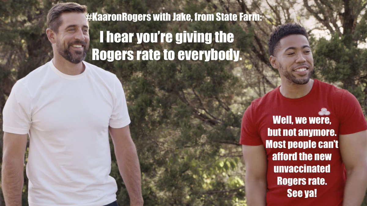 EandPCartoons's tweet image. #JakeStateFarm #KaaronRogers
