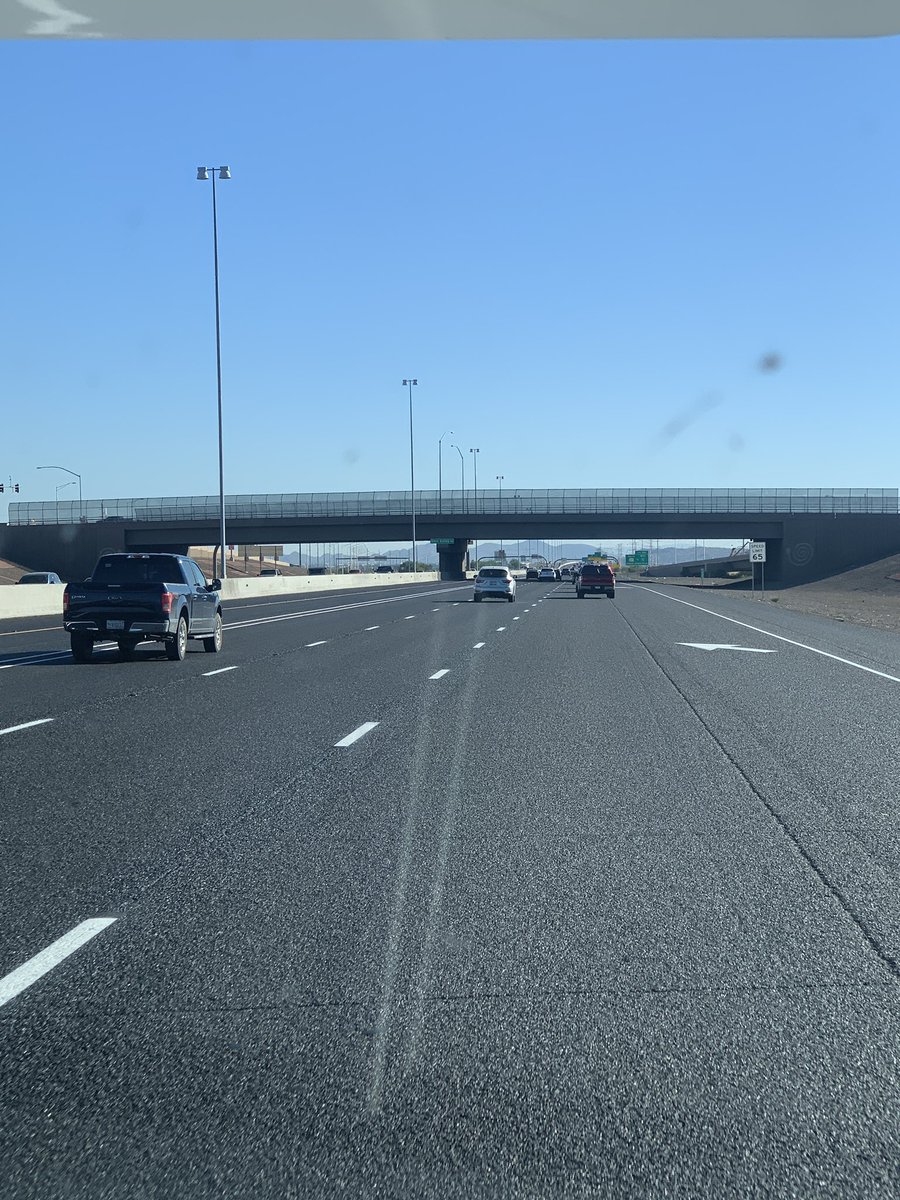 kdurquiza's tweet photo. New pavement on I-17 from this morningโs shutdown. Letโs hope this helps traffic! #Arizona #AZDOT https://t.co/9y65eelhx0