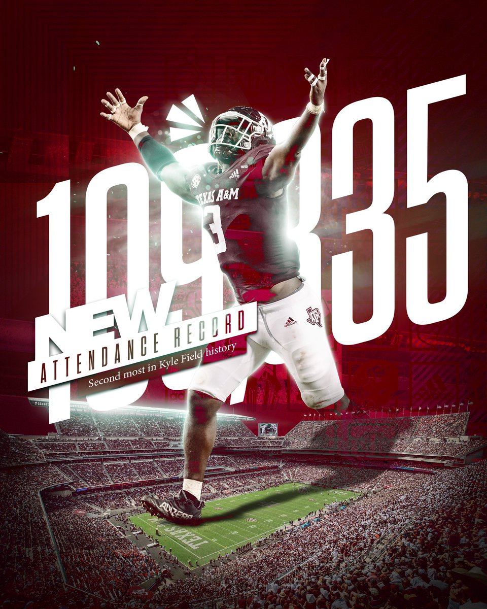 109,835.

The second largest crowd in Aggie history. #GigEm