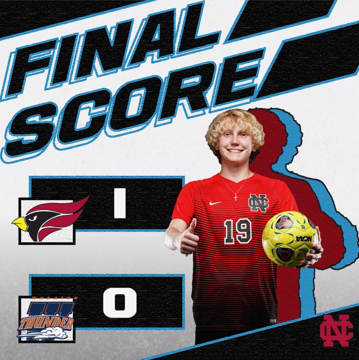 NCC_Athletics's tweet photo. 🏆CCIW CHAMPIONS🏆

@NCCMSOC takes down Wheaton College 1-0 to claim their first ever CCIW Tournament Championship!

The Cardinals will play again in the NCAA Tournament, they will find out their opponent during the selection show on Monday at 12:30 pm. 

#WeAreNC⚽️ https://t.co/Drtz2cV3t5