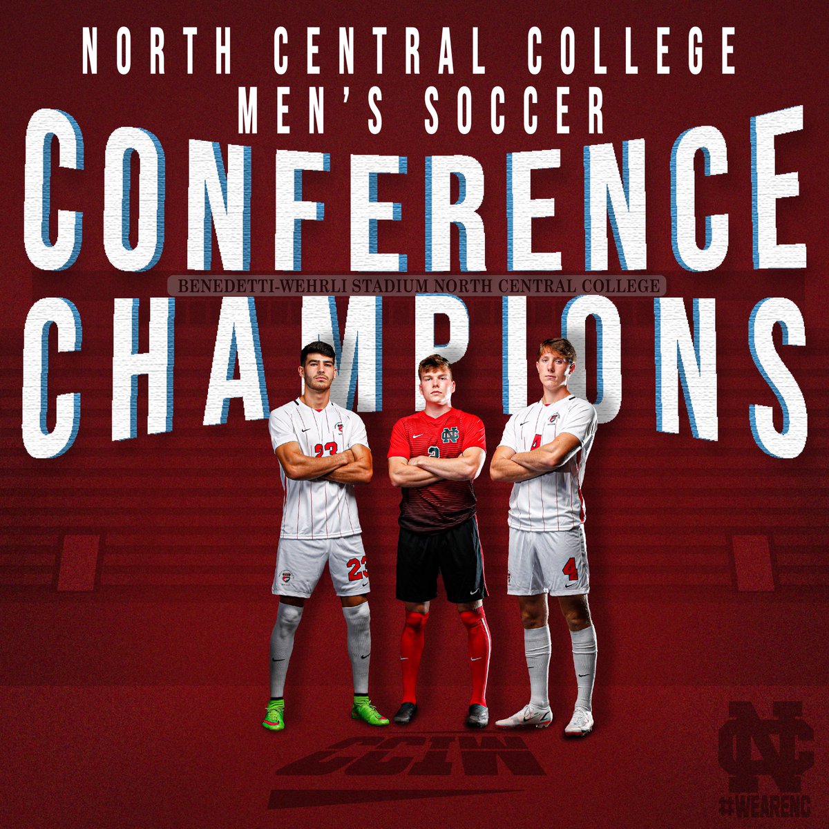 NCC_Athletics's tweet photo. 🏆CCIW CHAMPIONS🏆

@NCCMSOC takes down Wheaton College 1-0 to claim their first ever CCIW Tournament Championship!

The Cardinals will play again in the NCAA Tournament, they will find out their opponent during the selection show on Monday at 12:30 pm. 

#WeAreNC⚽️ https://t.co/Drtz2cV3t5