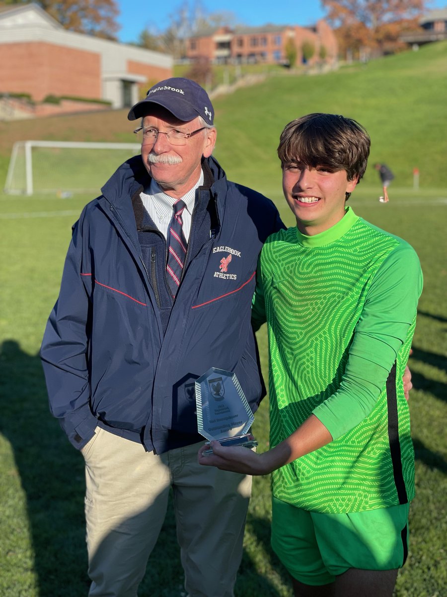 A big congratulations to the Fessy varsity soccer team—champions of the Eaglebrook Soccer Tournament! And another congrats to Zach '22 for winning the Outstanding Player Award!