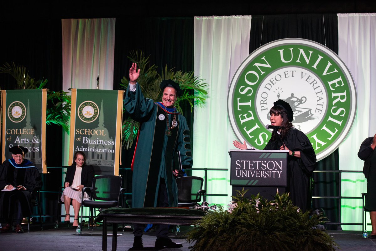 StetsonU's tweet photo. This morning was ✨Some Kind of Wonderful✨ for the Inauguration of President Christopher F. Roellke! https://t.co/Ll6q6s6SsN
