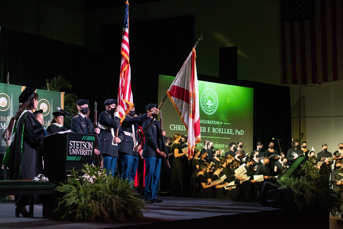 StetsonU's tweet photo. This morning was ✨Some Kind of Wonderful✨ for the Inauguration of President Christopher F. Roellke! https://t.co/Ll6q6s6SsN