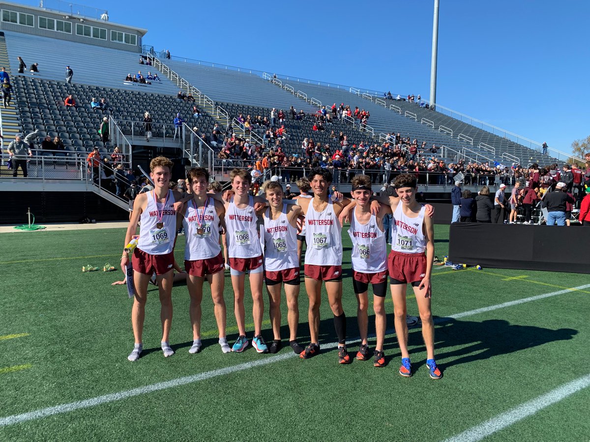 WattersonXc's tweet photo. Congratulations to our boys for placing fifth at the state meet, the best finish in school history.

Cris Kubatko (10th overall) and Max Latshaw (11th) were the top individual finishers in school history.

Unbelievable.

Can’t stop, won’t stop 🦅💪 https://t.co/BM2gGzvzx6