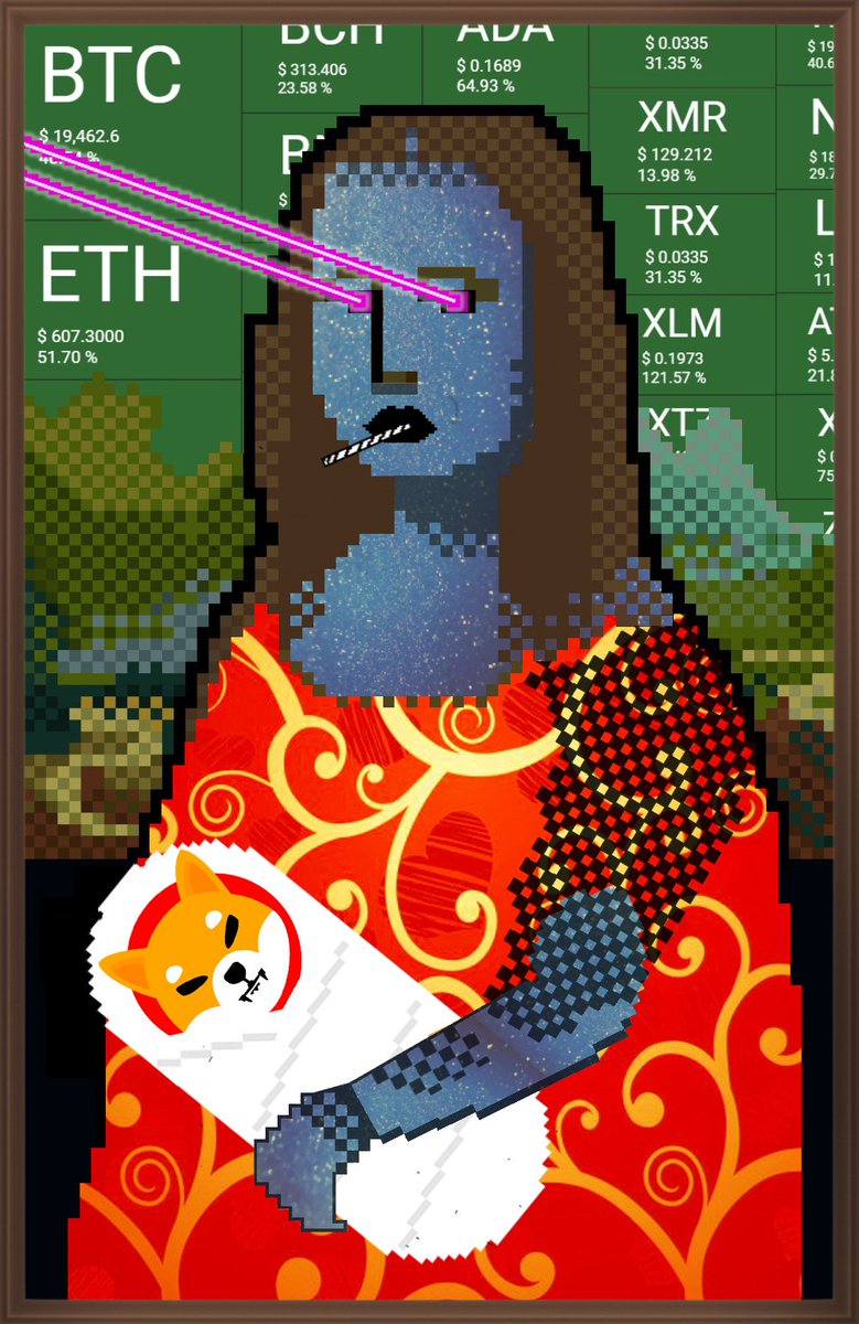 Do you own $SHIB?
Much like cryptocurrencies, #NFTs are often valued based on hype, rather than art or utility.

Who wants a #monas holding a #shiba?