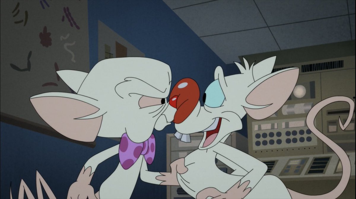 mouseygalore's tweet photo. // animaniacs s2 spoilers 
-
-
-
the one where brain gets up close and personal https://t.co/CT68VGhwb7