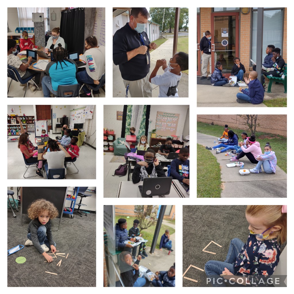 DrPenK's tweet image. School Visit Chronicles: The joy of children! Lunch shared outside with laughter to the creativity of beginner musicians in class, students are engaged and full of happiness @sumterscschools @SWilderelem Great job to the staff and leaders! #SumterStrong #OurWayForward