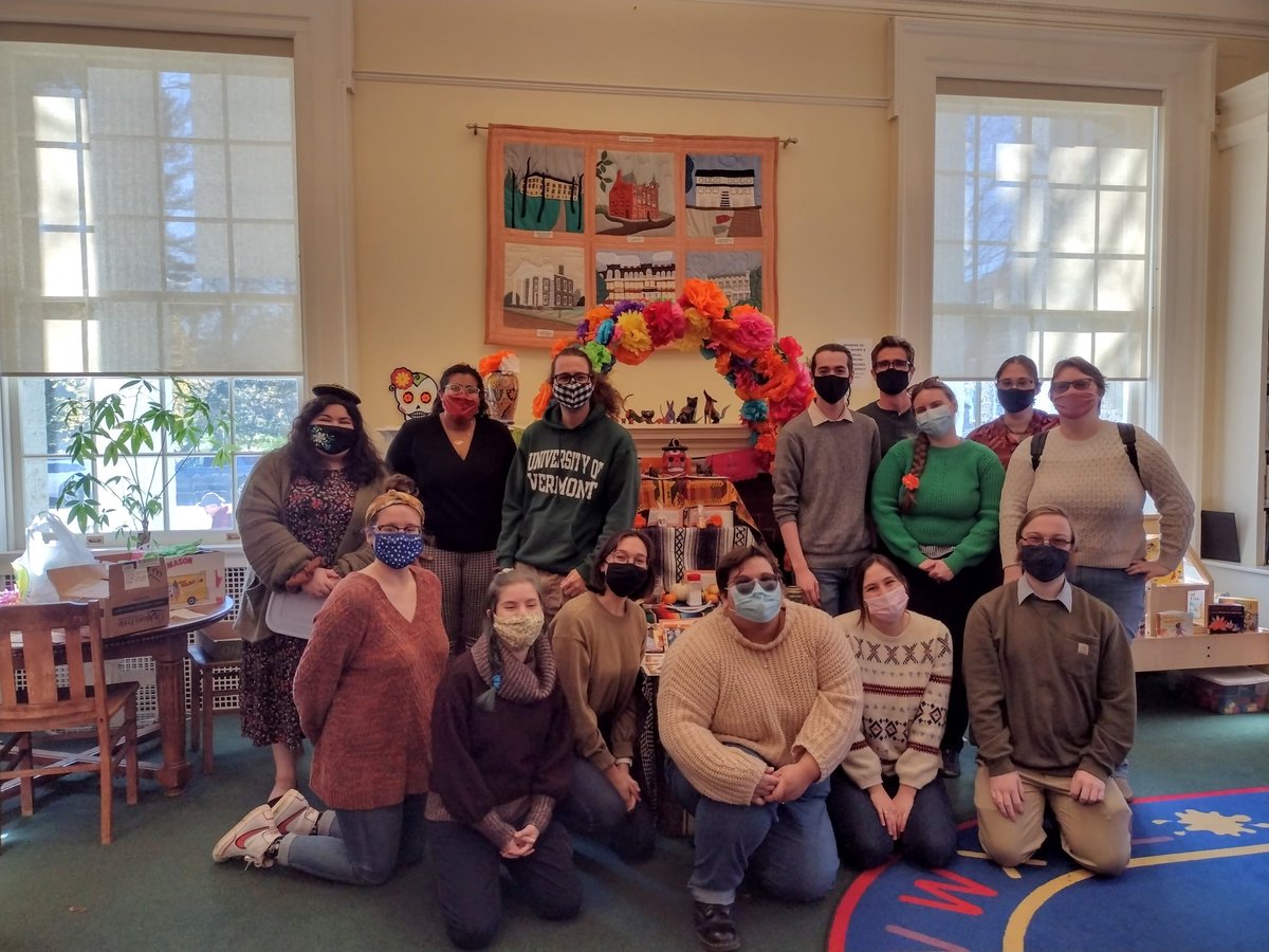 CoopGradProgram's tweet image. Dr. Walker's Migrations and Community class had a record turnout for their Día de Muertos event today at the Village Library of Cooperstown! Thanks to all who attended and helped make the event possible.
