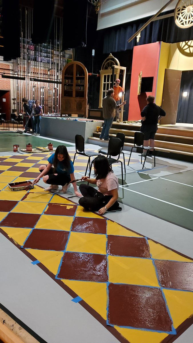 MasquersORHS's tweet photo. It's getting real. Working on the final details of the ORHS Masquers set for CLUE! Plan to come see this fun and hilarious show! Opening Thursday, November 11th at 7pm or Saturday, November 13th at 7pm, or Sunday, November 14th at 2pm. https://t.co/pQl6bdNqzQ
