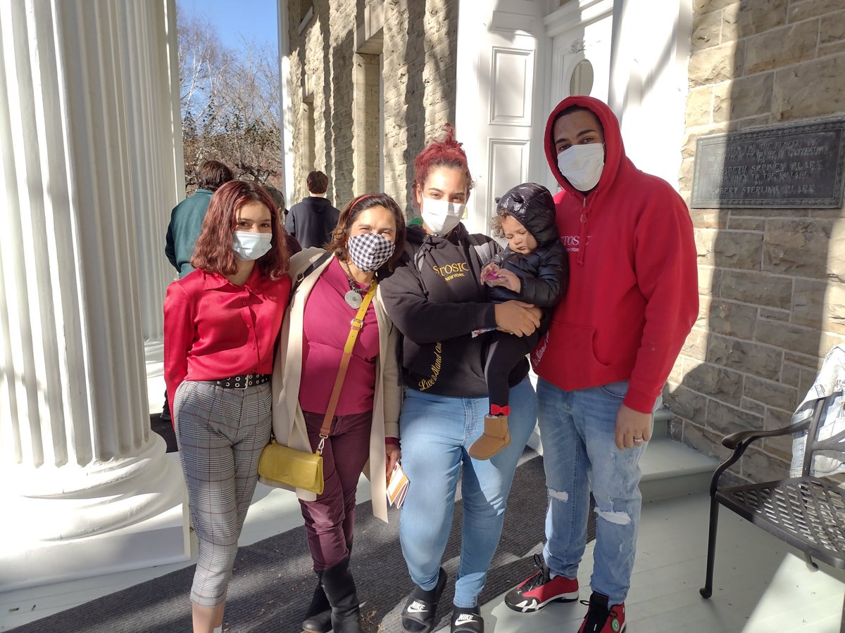 CoopGradProgram's tweet image. Dr. Walker's Migrations and Community class had a record turnout for their Día de Muertos event today at the Village Library of Cooperstown! Thanks to all who attended and helped make the event possible.