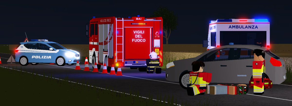 Gabrix23_'s tweet photo. Polizia di Stato, Vigili del Fuoco e SEUS 118 in soccorso, Florence 🇮🇹 #Roblox #RobloxDev #Polizia #VigilidelFuoco #SEUS118 https://t.co/ud67xzGIE9