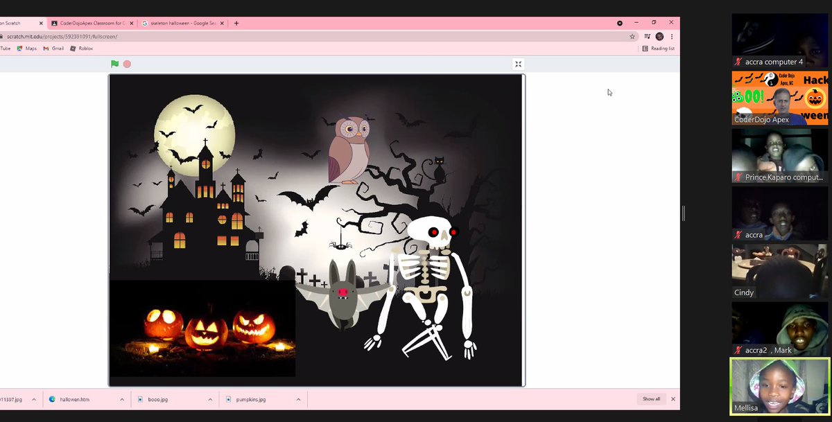 coderdojoapexnc's tweet image. Our (virtual) Hack-O-Ween challenge last Saturday was Spooctacular #CoderDojo