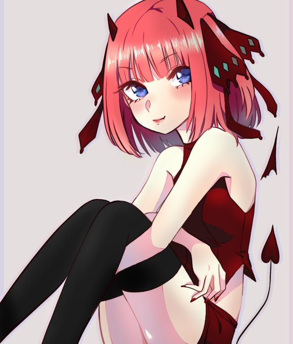 はなさんがTwitterに投稿した中野二乃(五等分の花嫁)のイラスト。
