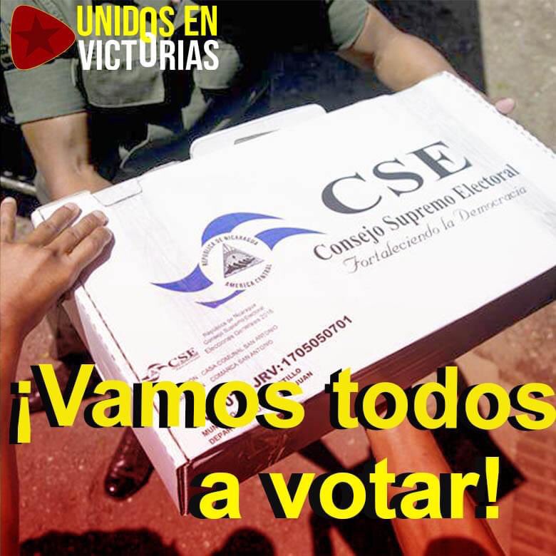 #Nicaragua || Vamos todos a votar este 07 de Noviembre, no te quedes en casa. 

#EleccionesSoberanas2021 
#UnidosEnVictoria
