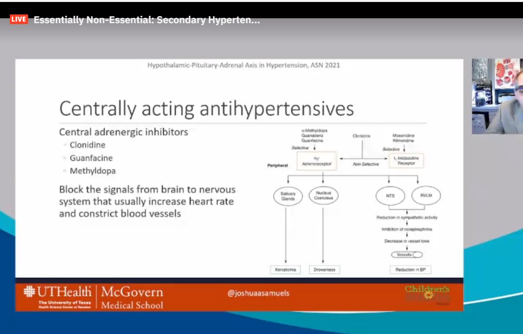 drM_sudha's tweet photo. centrally acting adrenergic blockers
S/E: drowsiness, dry mouth, impotence etc
#ASNKids21 #KidneyWk #HTN #secondaryHTN #PedsHTN #HPAaxis
@ASPNeph @AspnResearch https://t.co/mveb8z5R9g