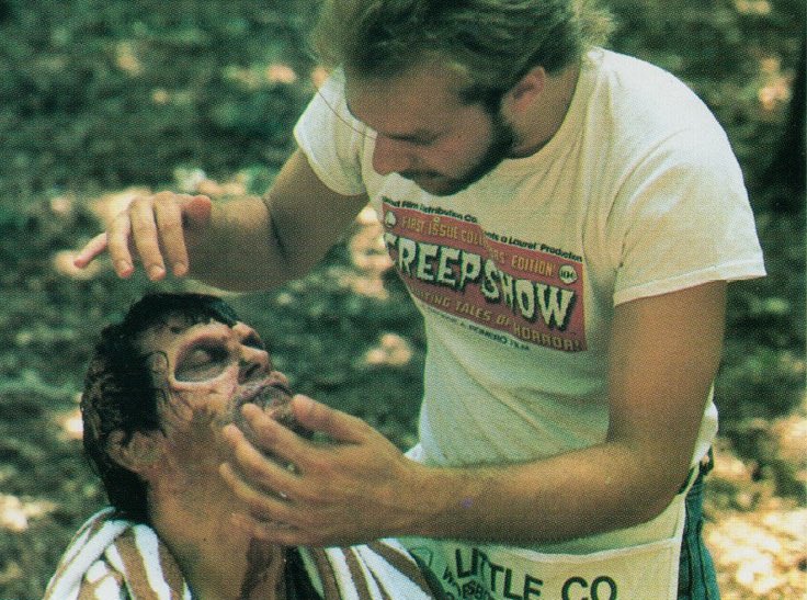 hothorrorqueen's tweet photo. Behind the scenes of Evil Dead II(1987)/ directed by Sam Raimi &amp; effects by Greg Nicotero🎥 https://t.co/u63vnyecpK
