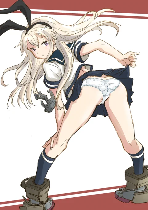パンツも吹雪型っぽいのが見たいというお声があったのでササッと作ってみました 
