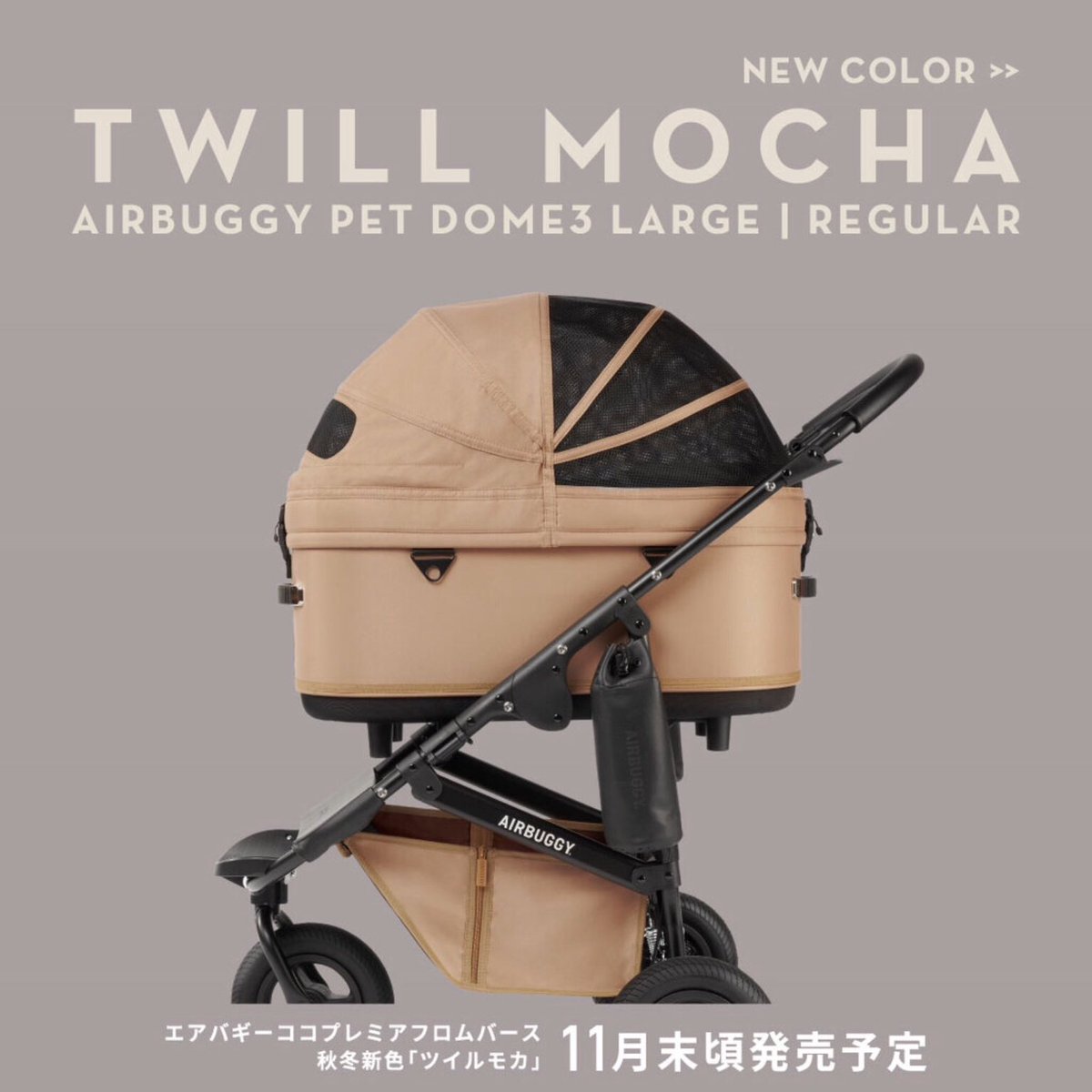 エアバギー　モカ DOME3に2021秋冬NEWカラー＜TWILL MOCHA(ツイルモカ)＞が新登場