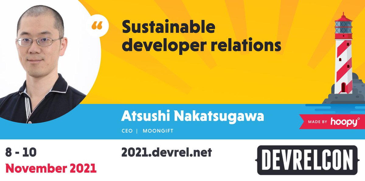 devrelcon's tweet photo. ♻️ "When things aren't sustainable, they eventually have to stop." - Anders Ankarlid
Well, #DevRel can't stop WON'T STOP with help from @MOONGIFT's Atsushi Nakatsugawa 🥳

Come join us at https://t.co/tx3j9vmGpX FREE and online Nov 8-10 #sustainability #ManagingATeam #DevRelCon https://t.co/dvarvI2Qei
