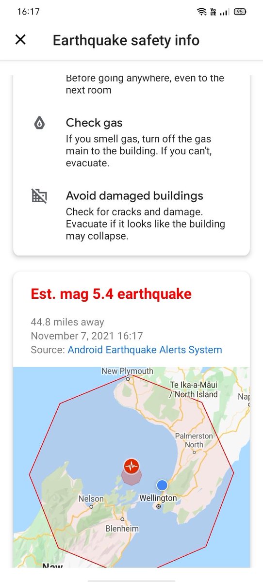 This alert came 15sec before earthquake #EqNZ #Wellington