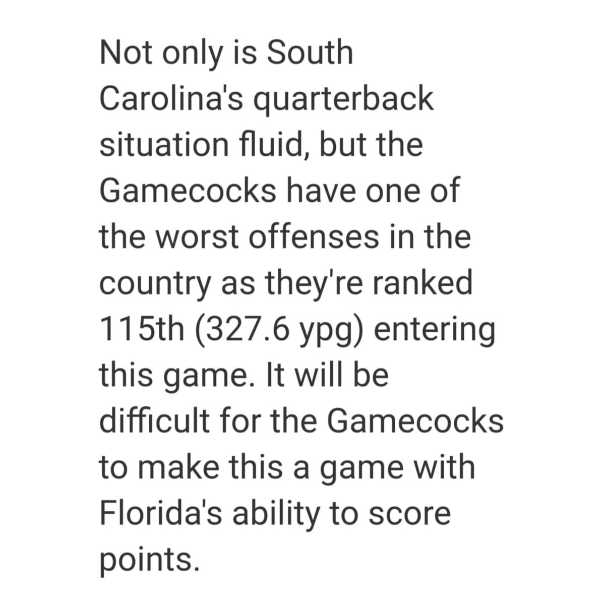 denisecato70's tweet photo. Analyst had Florida winning by 18. South Carolina believed and shocked the world! #itstartswithbelief #playfourquarters #shocktheworld https://t.co/7h2cbkxWjx