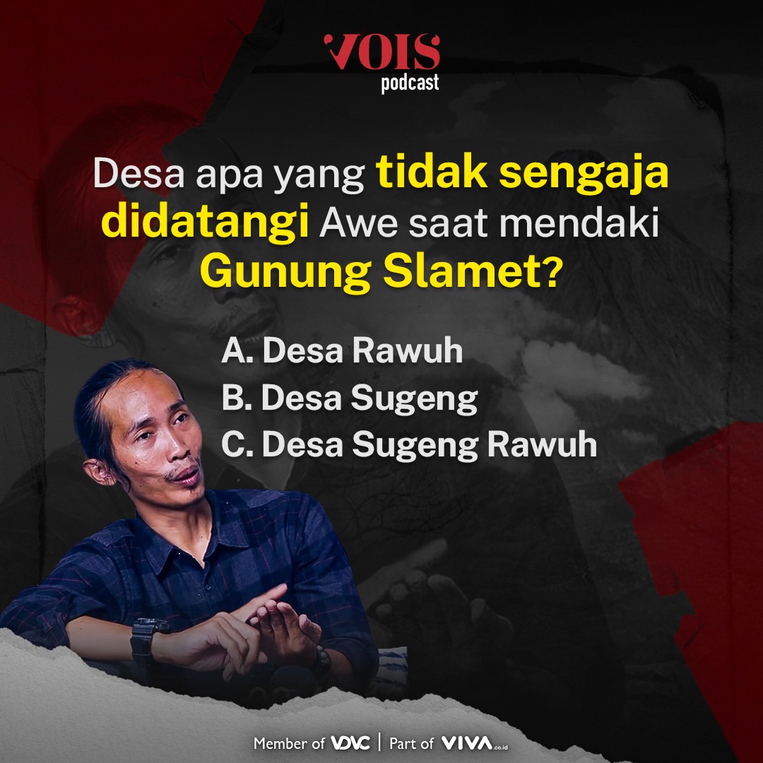 tvOneNews's tweet photo. Berawal saat turun Gunung Slamet, tanpa sadar Awe memasuki area yang asing dan aneh. Kira-kira apa nama Desa tersebut?

Saksikan pengalaman Awe dalam Vois Podcast klik https://t.co/pWORc9MKql
VDVC part of @vivacoid
#VoisPodcast #AweAdventure #Misteri #GunungSlamet https://t.co/d9Cw1DPYbp