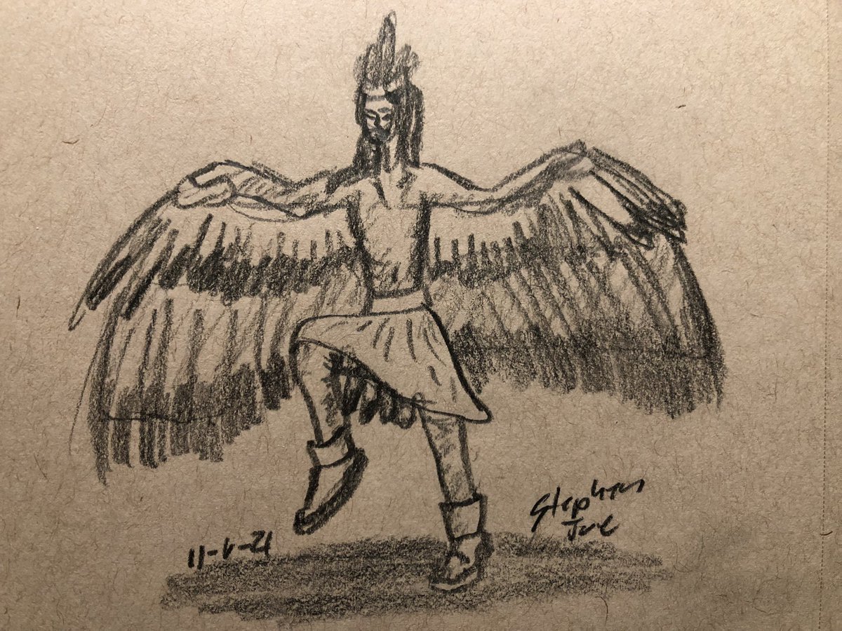 Day 6: Dance

An Eagle Dance. I’ll be drawing in Toned Tan sketchbook for a while.       #drawing #Nativember #NativeAmericanHeritageMonth #NativeAmerican #NativeTwitter #sketchbook #ArtistOnTwitter #TonedTan