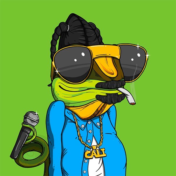 Chameleon_NFT's tweet photo. @SnoopDogg We are a husband and wife ran project @zbush94 is the artist, our main reason was to support our selves through art and be able provide funding to our local community. 

This is a special snoop @Chameleon_NFT we made for you https://t.co/hDwBdjffew