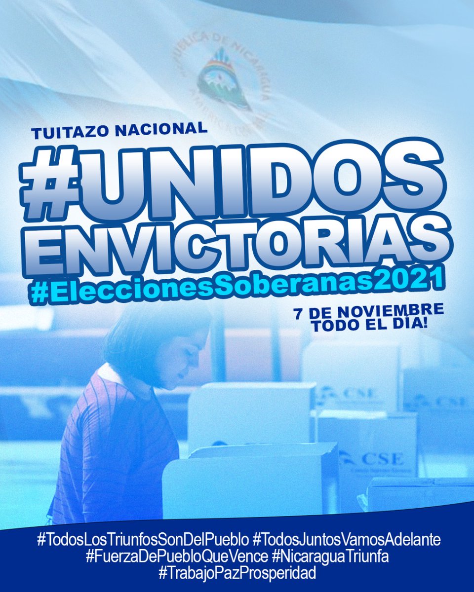EL DÍA DE MAÑANA TOD@S ACTIVAD@S EN LAS REDES SOCIALES.
#ProsperandoConElPueblo
#EleccionesSoberanas2021 
#TodosJuntosVamosAdelante 
#TodosLosTriunfosSonDelPueblo #TrabajoPazProsperidad
#UnidosEnVictorias