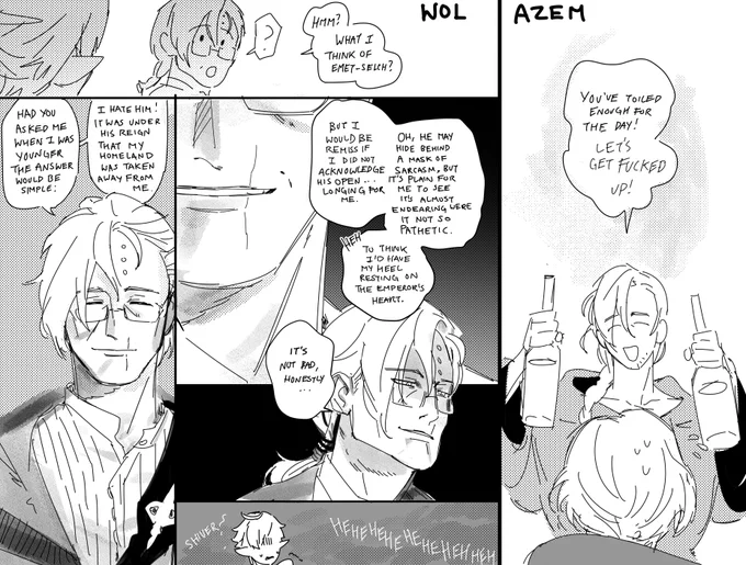 My Ala Mhigan wol's thoughts on emet-selch vs my Azem's thoughts on emet-selch 