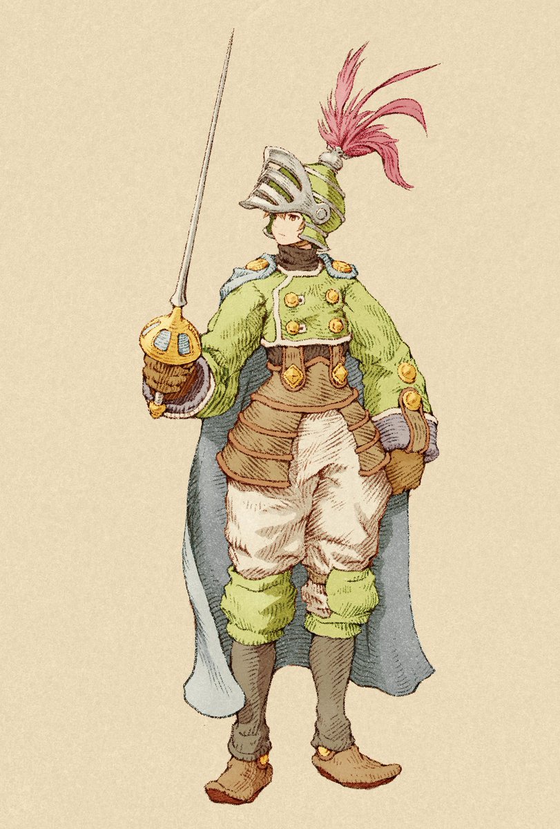 たまねぎ剣士描きました Fftのジョブ絵を真似て描くのももうあと少しなので 神戸新一のイラスト