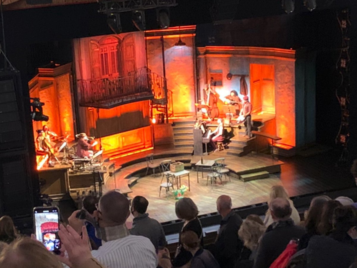 imlostinboston's tweet photo. musicians of @hadestown playing the crowd out of #bostonoperahouse #fall2021 https://t.co/Qq986xFj2B