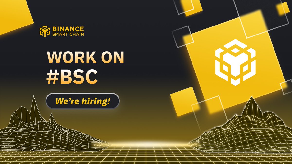 BNBSwap's tweet photo. 📢 @BinanceChain hiring! 👀
✅ Business Development
✅ Marketing & Community
✅ Funding & Investments
✅ Talent Development
✅ Operations
#BSC #BNB #BinanceSmartChain #bsctomars https://t.co/o8Ez7FaaIc