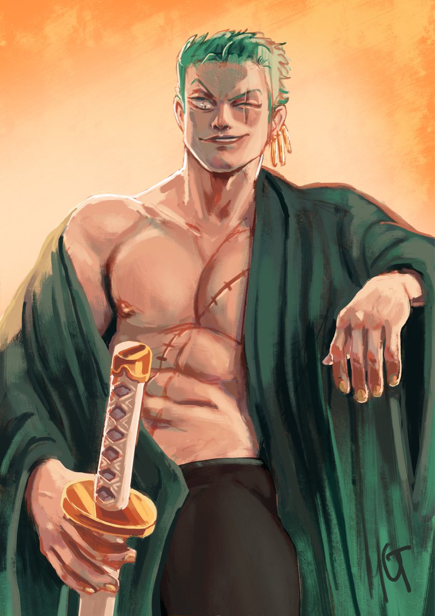 Have a very sexy Zoro and a very good night #ONEPIECE #roronoazoro.