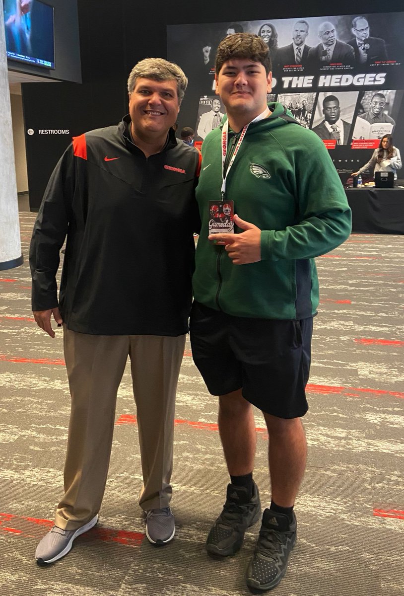 Had a great time in Athens today!  Thank you <a href="/CoachMattLuke/">Matt Luke</a> for your time!
<a href="/CoachEarl_/">Earl Williams</a> <a href="/GregoryLenny/">Lenny Gregory</a> <a href="/RecruitGeorgia/">Recruit Georgia</a>