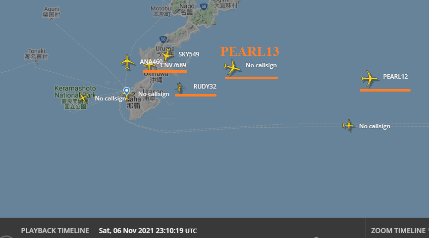 vcdgf555's tweet photo. Busy out at Okinawa 🇯🇵 at 2310Z.

🇺🇸 PEARL12 is USAF KC-135R 60-0341 #AE0363
🇺🇸 PEARL13 is USAF KC-135R 57-1486 #AE041D
🇺🇸 RUDY32 is USN CMV-22B 169439 #AE6B98
🇺🇸 CNV7689 is USN C-40A 166694 #AE29FD https://t.co/wF62YQCCJ5